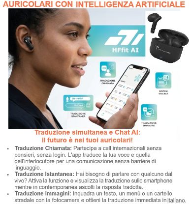 Immagine di AURICOLARI CUFFIE WIRELESS TM-XM201AI A.I.mode 1pz TECHMADE