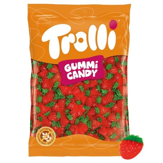 Immagine di TROLLI CARAMELLE BUSTA 100g 16pz FRAGOLINA