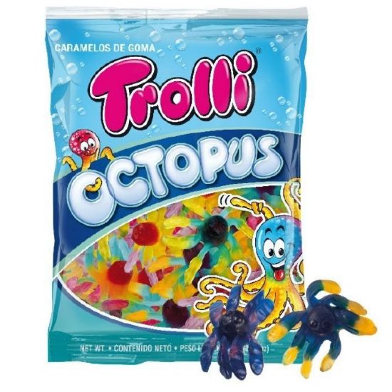 Picture of TROLLI CARAMELLE BUSTA 100g 16pz POLIPO BLU