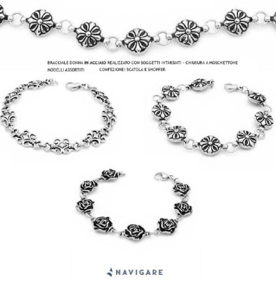 Immagine di BRACCIALE DONNA NAVIGARE 4pz ASSORTITI + SCATOLA REGALO  (promo senza sacchetto)