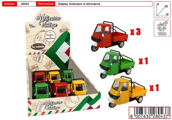 Picture of GIOCHI MOTOCARRO DIE CAST 1pz