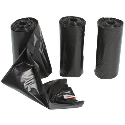 Immagine di PET SACCHETTI 1pz x3 ROTOLINI da 15 SACCHETTI RICAMBIO NERO 22x32cm
