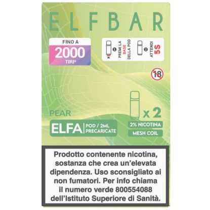 Immagine di ELFBAR ELFA RIC. POD 1x2pz 20mg/ml PEAR - PLN010829