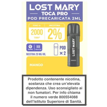 Immagine di ELFBAR LOSTMARY TOCA PRO RIC. POD 1x2pz 20mg/ml MANGO - PLN016110