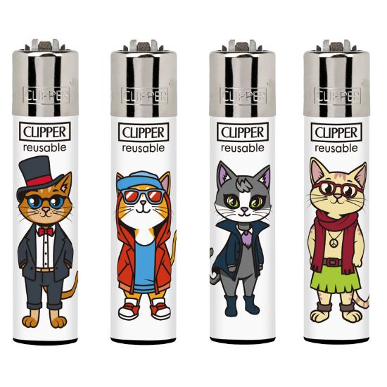 Immagine di ACCENDINO CLIPPER PIETRINA 48pz FELINE FASHION