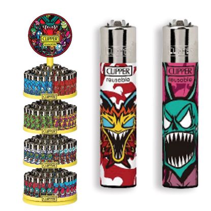 Immagine di ACCENDINO CLIPPER PIETRINA 192pz - MONSTER EXPO GIREVOLE