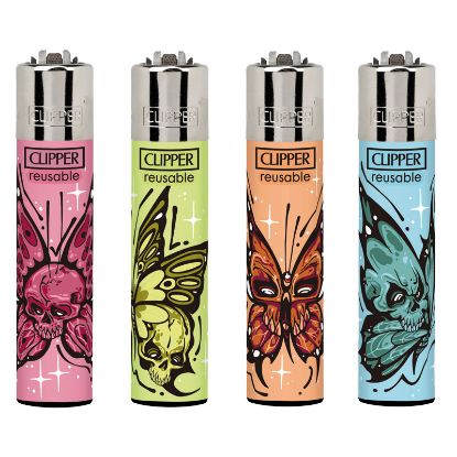 Immagine di ACCENDINO CLIPPER PIETRINA 48pz DIABOLICAL BUTTERFLIE