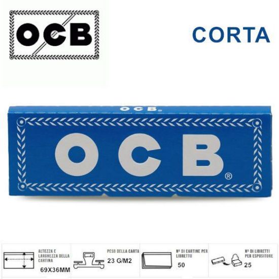 Immagine di CARTINE OCB CORTA BLU SINGOLA  25pz (Acc. 4,5)-PROV-A00072002