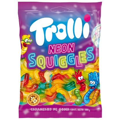 Immagine di TROLLI CARAMELLE BUSTA 100g 16pz VERMI LUCIDI