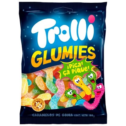 Immagine di TROLLI CARAMELLE BUSTA 100g 16pz VERMI ZUCCHERATI