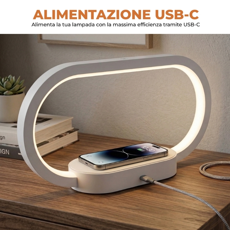 Picture of OROLOGIO DIGITALE + RICARICA WIRELESS 15W BIANCA