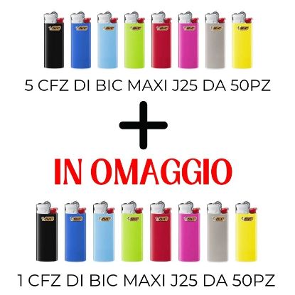Immagine di ACCENDINO BIC MAXI J26 PIETRINA 50pz PROMO 5+1 OMAGGIO
