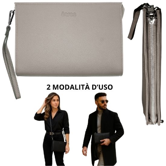 Immagine di BORSELLO POCHETTE ETRES 1pz SILVER con tracolla - SINTETICO