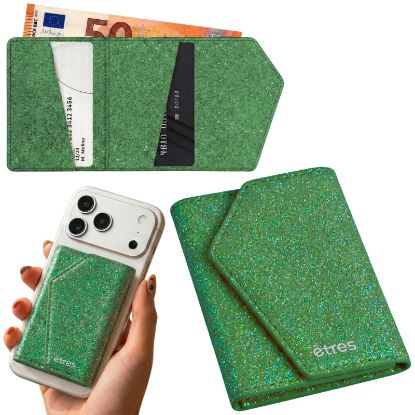 Immagine di PORTAFOGLIO UNISEX 1pz ETRES SMART WALLET EASY SHINY GREEN + SCATOLA REGALO E BORSA