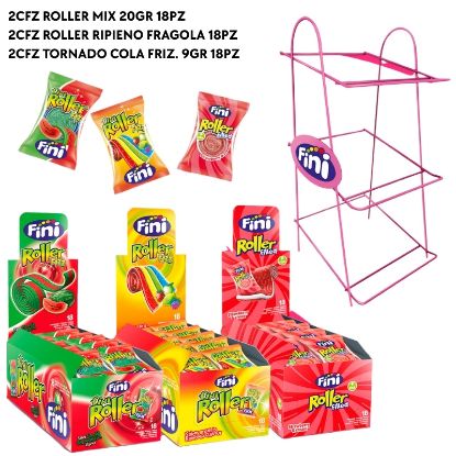 Immagine di FINI ROLLER MIX EXPO 108pz - 3 GUSTI ANGURIA - MIX - FRAGOLA