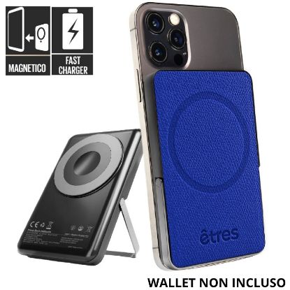 Immagine di BATTERIA ESTERNA POWERBANK 5000mAh WIRELESS MAGNETICO BLUE