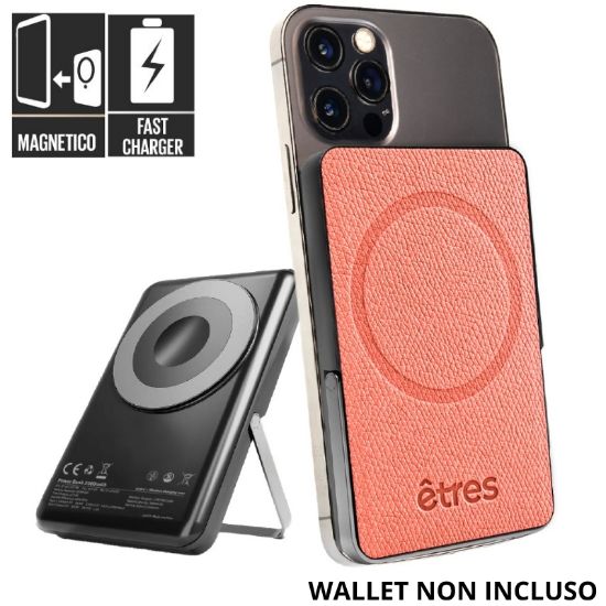 Immagine di BATTERIA ESTERNA POWERBANK 5000mAh WIRELESS MAGNETICO PINK