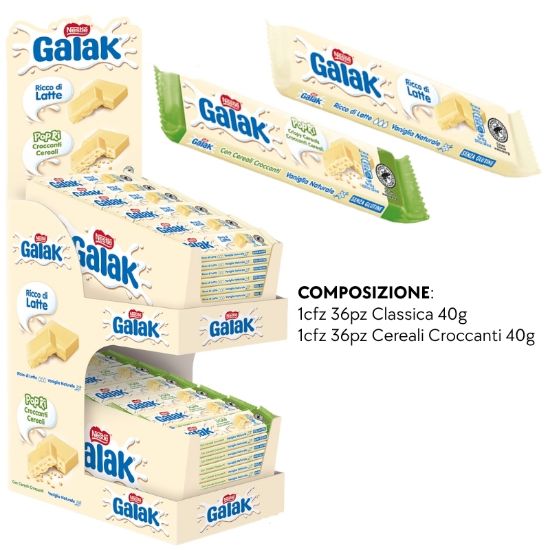 Picture of NESTLE GALAK DUETTO 72pz BARRETE EXPO DA BANCO - PR2026