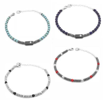 Immagine di BRACCIALE UOMO NAVIGARE 4pz in acciaio + SCATOLA REGALO (promo senza shopper)