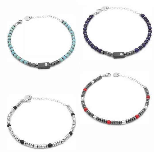 Immagine di BRACCIALE UOMO NAVIGARE 4pz in acciaio + SCATOLA REGALO (promo senza shopper)
