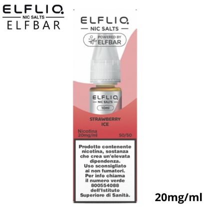 Immagine di ELFLIQ NIC SALTS STRAWBERRY ICE 10ml 20mg/ml - PLN010536