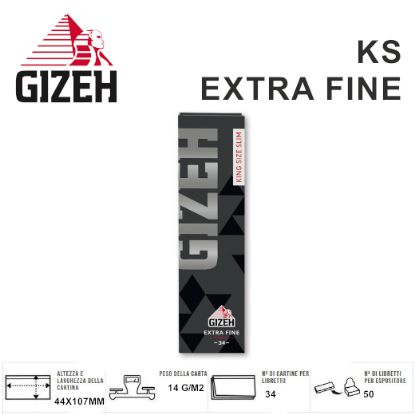 Immagine di CARTINE GIZEH KS BLACK EXTRAFINE 50pz (Acc. 6,12)-PROV-A07088029