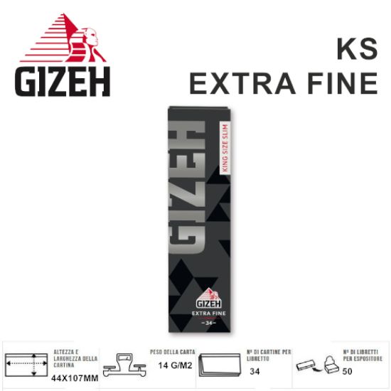 Immagine di CARTINE GIZEH KS BLACK EXTRAFINE 50pz (Acc. 6,12)-PROV-A07088029
