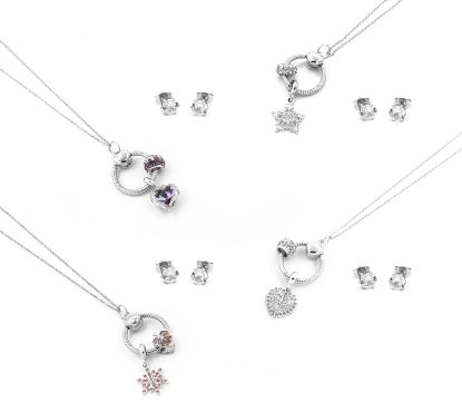 Immagine di PARURE COLLANA + ORECCHINI DONNA NAVIGARE 4pz + SCATOLA REGALO (promo senza sacchetto)