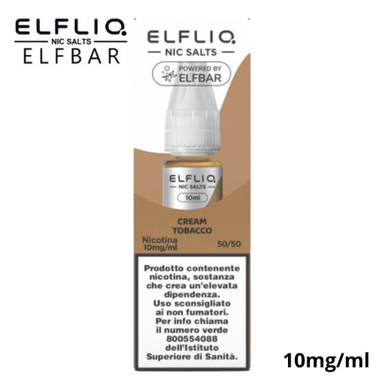 Immagine di ELFLIQ NIC SALTS CREAM TOBACCO 10ml 10mg/ml - PLN011426