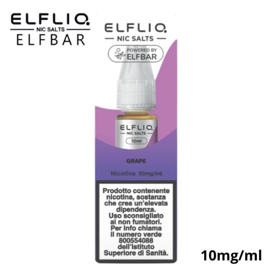 Picture of ELFLIQ NIC SALTS GRAPE 10ml 10mg/ml - PLN011428