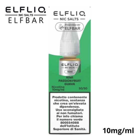 Immagine di ELFLIQ NIC SALTS KIWI PASSION FRUIT GUAVA 10ml 10mg/ml - PLN011429