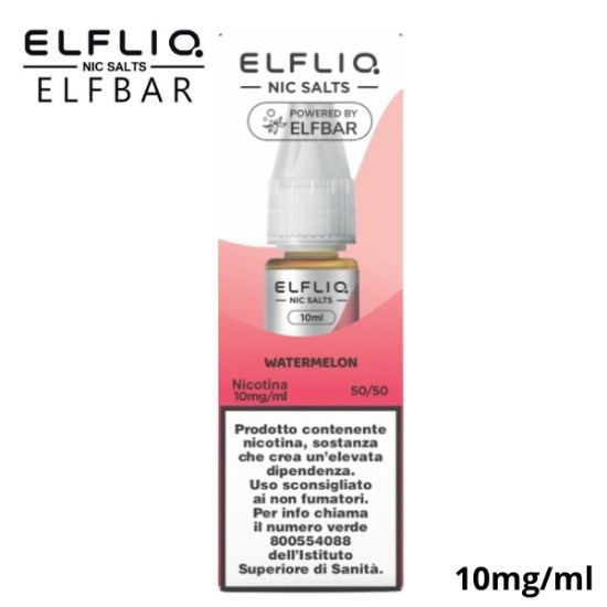 Immagine di ELFLIQ NIC SALTS WATERMELON 10ml 10mg/ml - PLN011438
