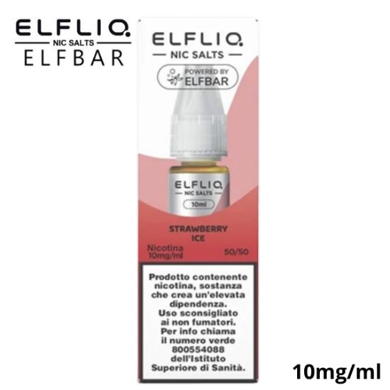 Picture of ELFLIQ NIC SALTS STRAWBERRY ICE 10ml 10mg/ml - PLN011435