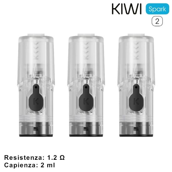 Immagine di KIWI MESH POD 3pz PER KIWI SPARK2 1,2omh - KIWI VAPOR (pvp.9,90)