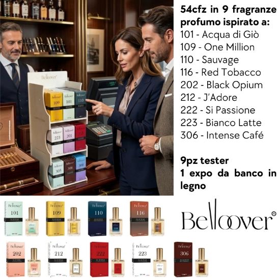 Immagine di PROFUMO BPM EXPO 54pz 15ml + 9 TESTER OMAGGIO