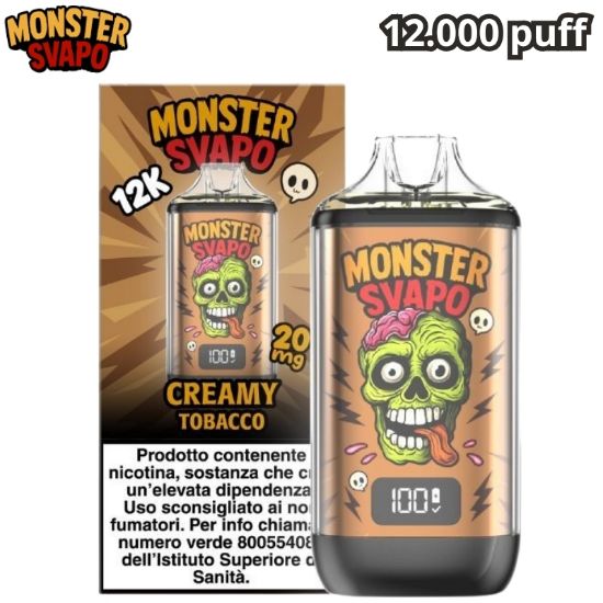Picture of MONSTER SVAPO KIT + POD 1pz CREAMY TOBACCO 10ml 20mg/ml - PLN016707