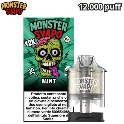 Immagine di MONSTER SVAPO POD 1pz MINT 10ml 20mg/ml - PLN016711