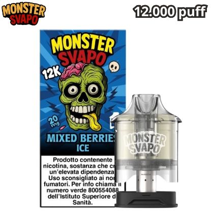 Immagine di MONSTER SVAPO POD 1pz MIXED BERRIES ICE 10ml 20mg/ml - PLN016714