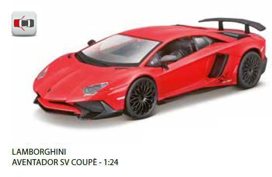 Immagine di GIOCHI AUTO 1:24 LAMBORGHINI AVENTADOR 1pz BBURAGO