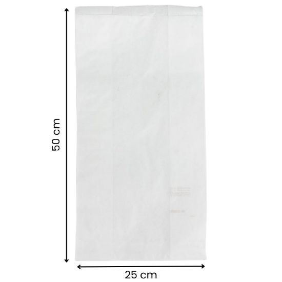 Immagine di SACCHETTI CARTA BIANCO 25x50cm 10kg