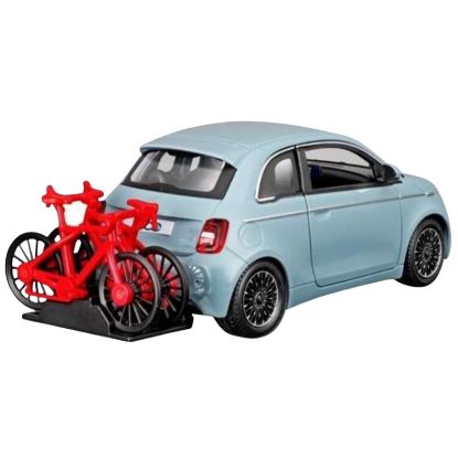 Immagine di GIOCHI AUTO 1:24 FIAT 500E W/BIKE 1pz BBURAGO