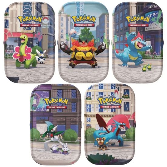Immagine di CARTE DA GIOCO POKEMON MINI TIN DA COLLEZIONE MEGA LUMINOPOLI (V.12,90)