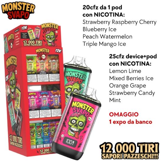 Immagine di MONSTER SVAPO 45pz + EXPO OMAGGIO