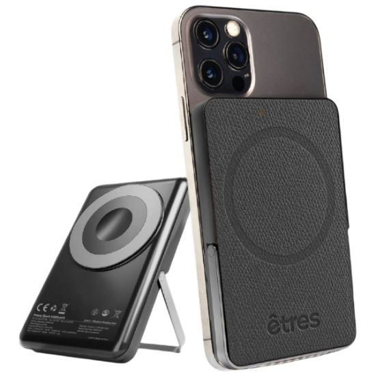 Immagine di BATTERIA ESTERNA POWERBANK 10000mAh WIRELESS MAGNETICO BLACK