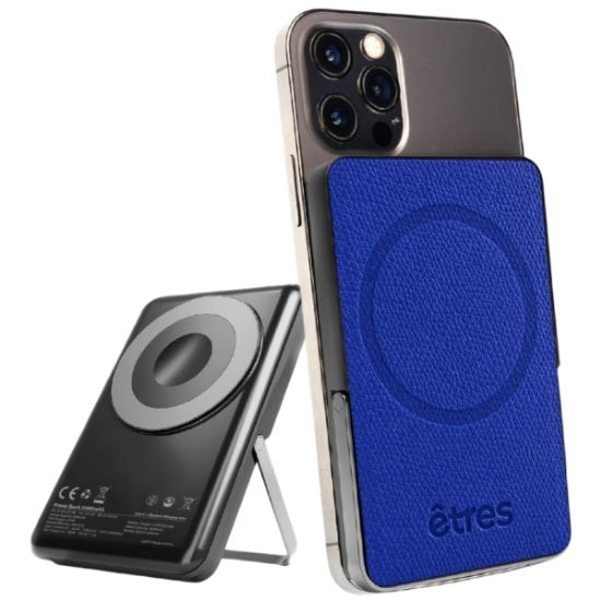 Picture of BATTERIA ESTERNA POWERBANK 10000mAh WIRELESS MAGNETICO BLU