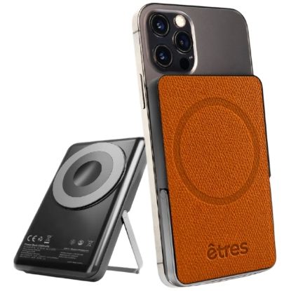 Immagine di BATTERIA ESTERNA POWERBANK 10000mAh WIRELESS MAGNETICO BROWN