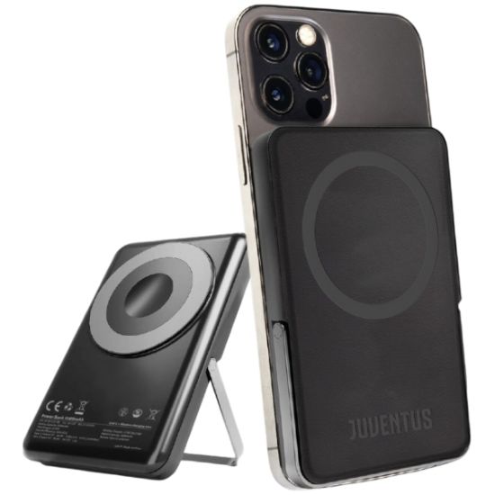 Immagine di BATTERIA ESTERNA POWERBANK 10000mAh WIRELESS MAGNETICO JUVENTUS