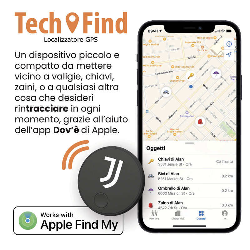Picture of LOCALIZZATORE TRACKER TECH FIND JUVENTUS 1pz TECHMADE