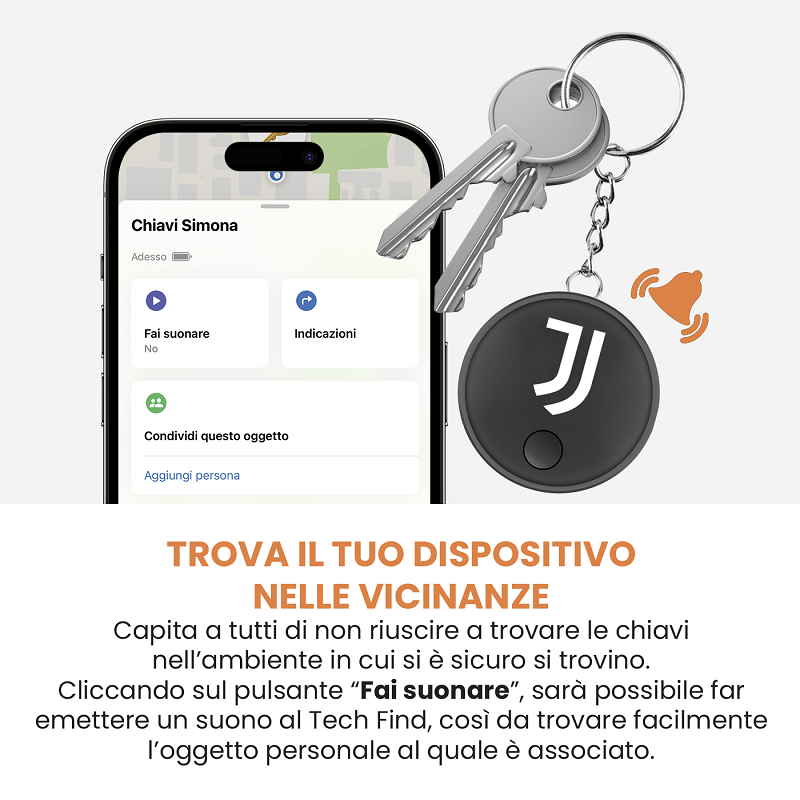 Picture of LOCALIZZATORE TRACKER TECH FIND JUVENTUS 1pz TECHMADE