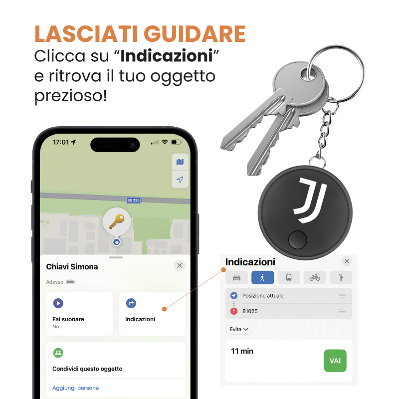 Picture of LOCALIZZATORE TRACKER TECH FIND JUVENTUS 1pz TECHMADE